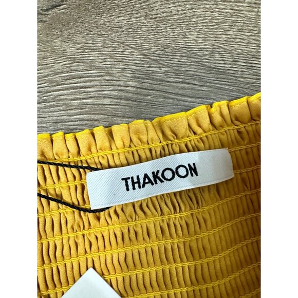 Thakoon Yellow Smocked Eyelet Mini Skirt NWT 2 - Picture 5 of 10